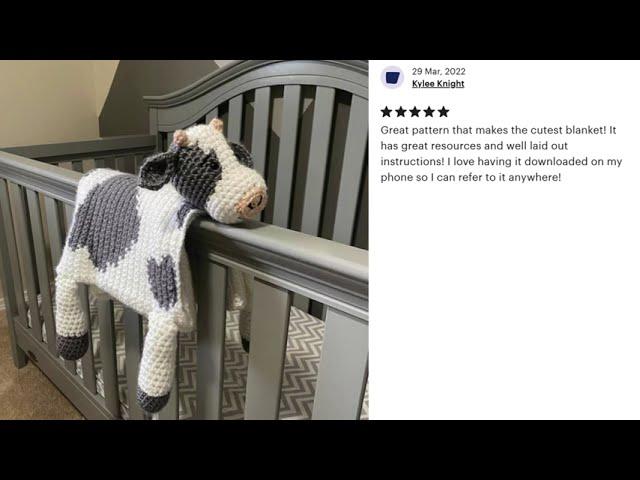 Reviews of Cuddle and Play Cow Blanket Crochet Pattern