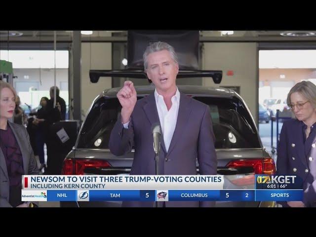 Newsom to visit 3 Trump-voting counties