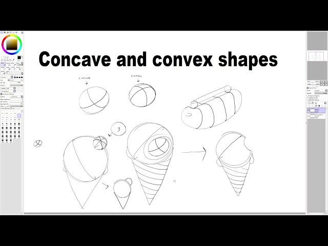 Drawing Concave and Convex Shapes