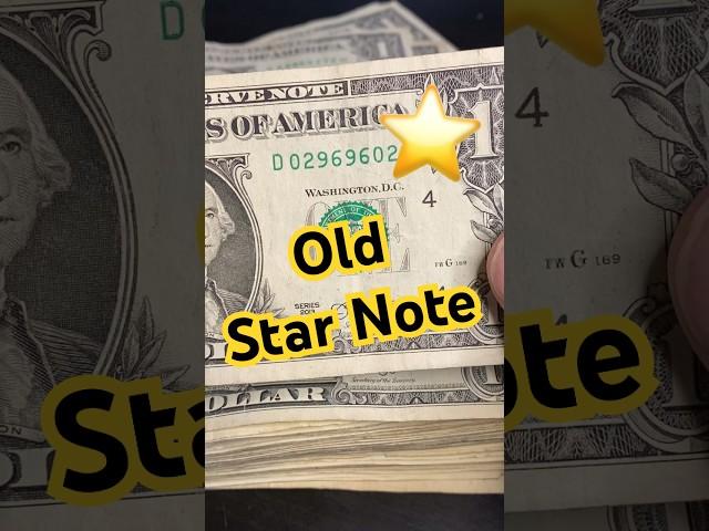 Old Star Note Dollar Bill Found At Bank! #youtubeshorts #star note #dollar #star