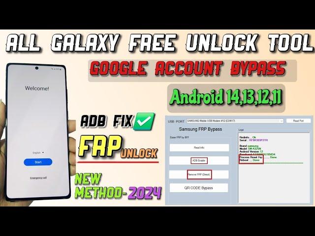 All Galaxy Google Account bypass Done | Free Frp Tool | Fix ADB Error | Android 11,12,13,14 - 2024