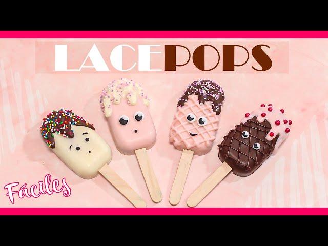 TUTORIAL LACEPOPS | Bocaditos de PALETAS TEMATIZADAS tipo MAGNUM | Popsicle de manera FÁCIL