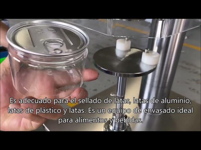 Máquina semiautomática de sellado de latas de plástico PET,fabricación de equipos selladores de tapa