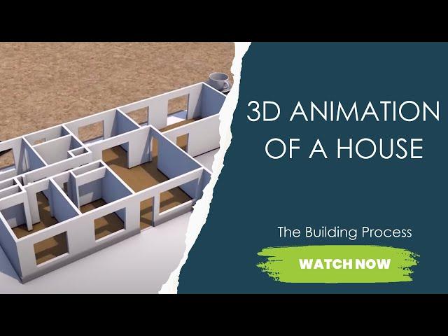 3D animation of a house: the building process