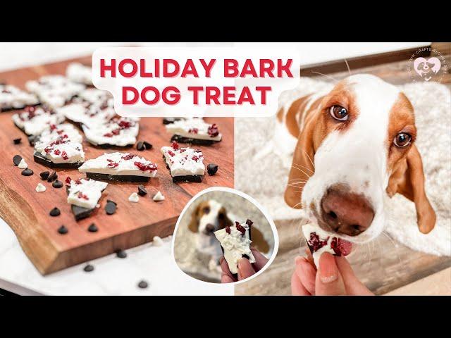 No-bake Holiday Bark Dog Treats