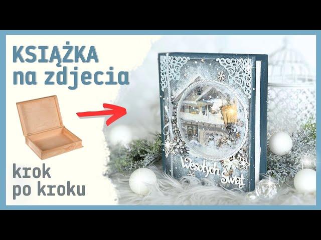 Decoupage pudełko świąteczny album na zdjęcia  No. 996