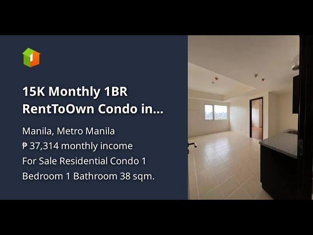 15K Monthly  1BR RentToOwn Condo in Sta Mesa near PUP 250K DP Lipat Agad