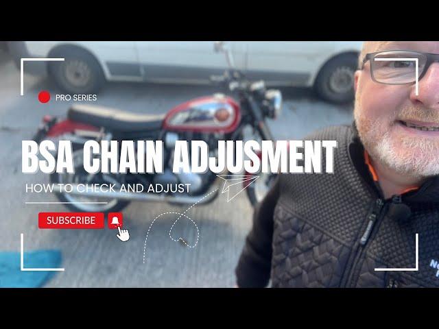 BSA Gold Star 650 Chain Adjustment made easy!