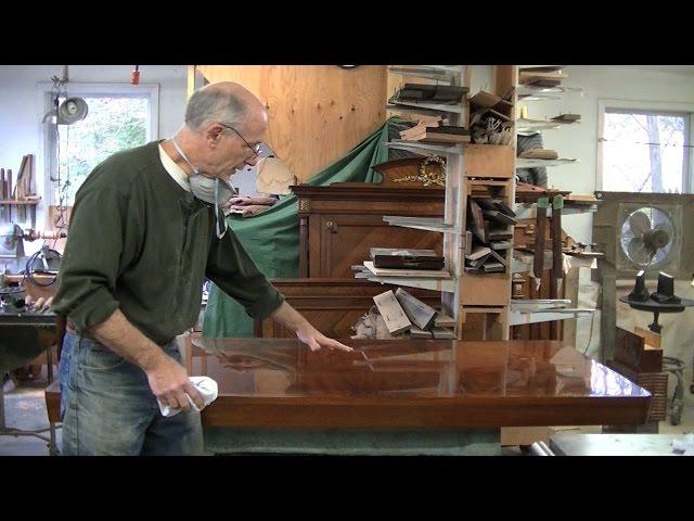 Repairing Veneer on a Midcentury Tabletop - Thomas Johnson Antique Furniture Restoration