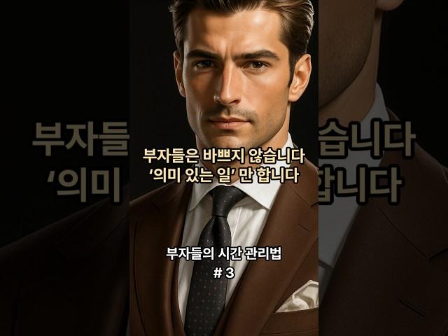 성공한 부자들의 시간관리 원칙  부자들의 시간관리법.3 #Shorts