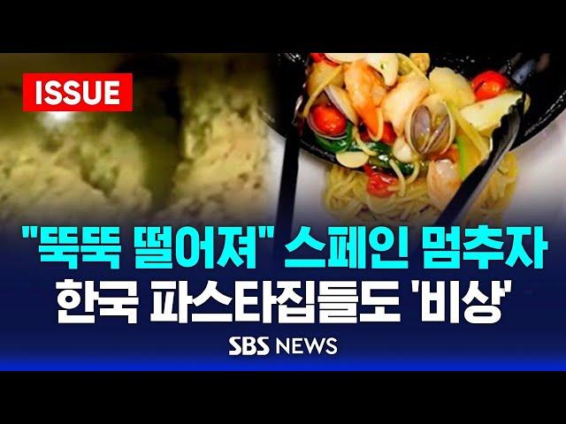 "뚝뚝 떨어져" 스페인 멈추자…한국 파스타집들도 '비상' (이슈라이브) / SBS