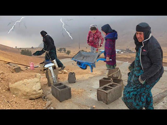 The storm of wind and rain surprised the grandmother and the two orphans!!