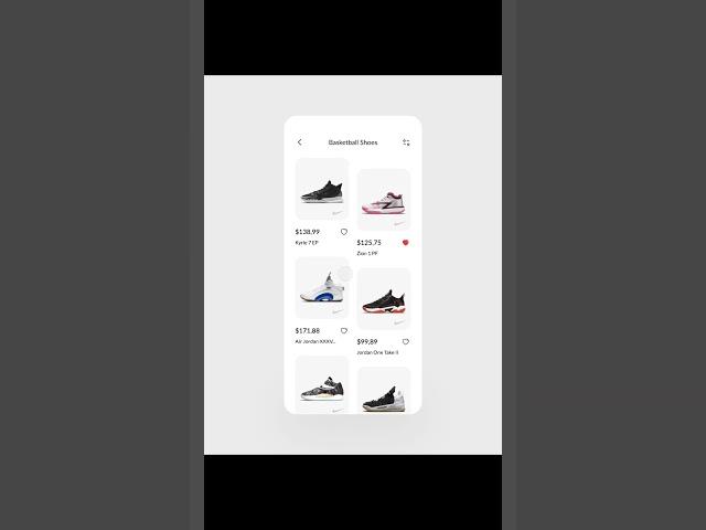 Nike Mobile App Design in Figma #figma #design #figmadesign