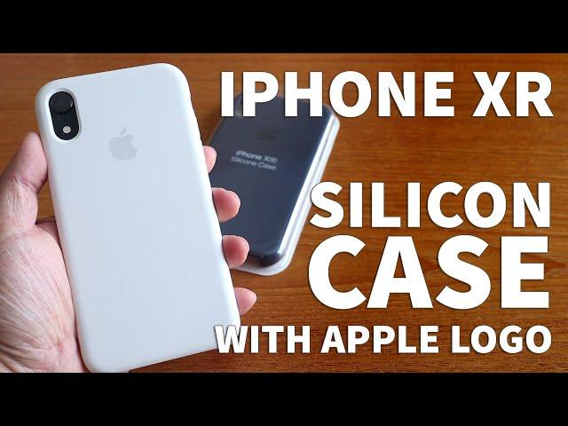 iPhone XR Silicon Case with Apple Logo – Imitation iPhone Silicon Case in White and Midnight Blue