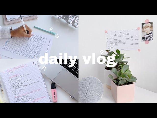 My daily life - 3 languages, college & youtube | lockdown study vlog