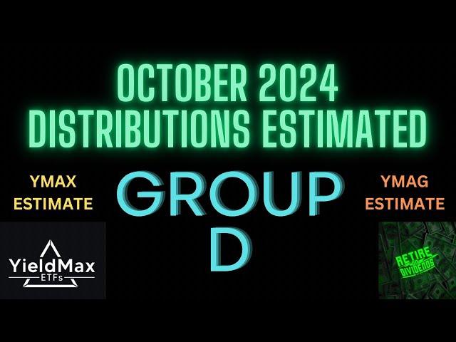 YieldMax October 2024 Group D Distribution Estimated for MSTY, SMCY, APLY, AMZY, & YMAX/G Estimates