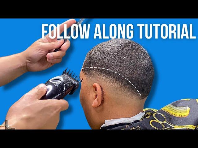 FOLLOW ALONG DROP/MID FADE HAIRCUT TUTORIAL | STEP BY STEP