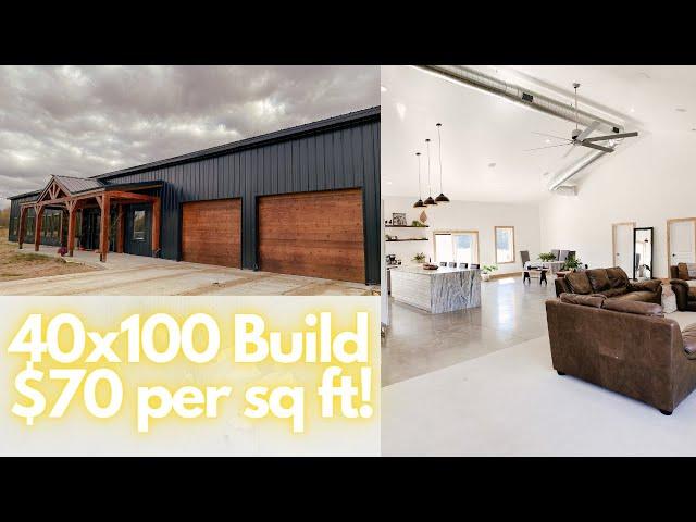 $70 per square foot Barndo with MASSIVE Living Room FINAL TOUR (almost) 40x100