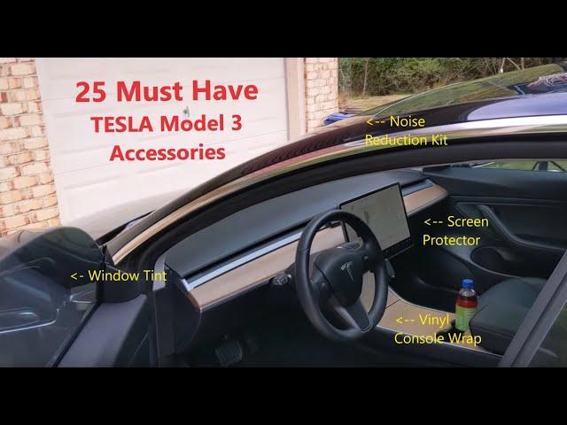 TESLA Model3 - Top 25 Essential Must Have Accessories - Quick Rundown with Links