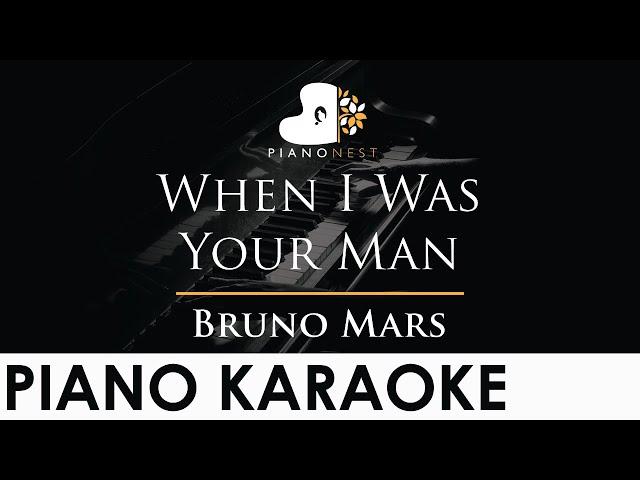 Bruno Mars - When I Was Your Man - Piano Karaoke Instrumental Cover with Lyrics