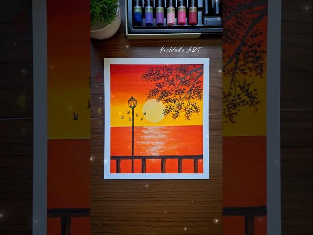 Mesmerizing Sunset Painting | Oil Pastel Art