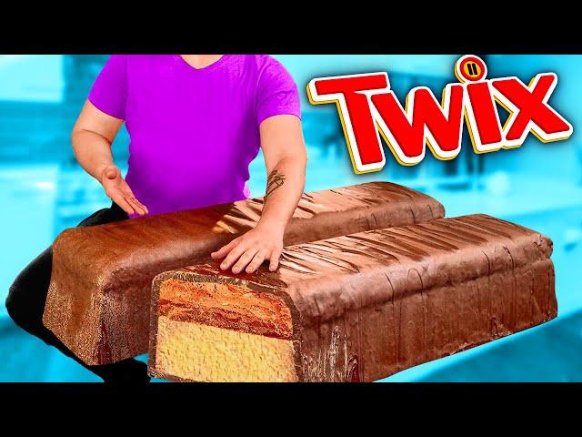 Giant Twix | How to Make The World’s Largest DIY Twix by VANZAI COOKING