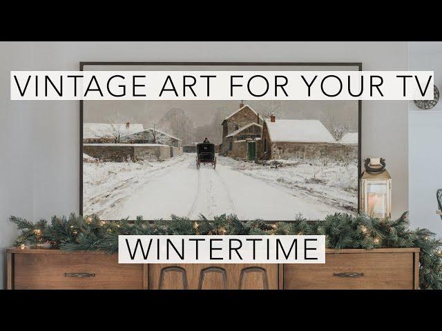 Wintertime Art Slideshow | Turn Your TV Into Art | 1Hr 4k HD Vintage Paintings