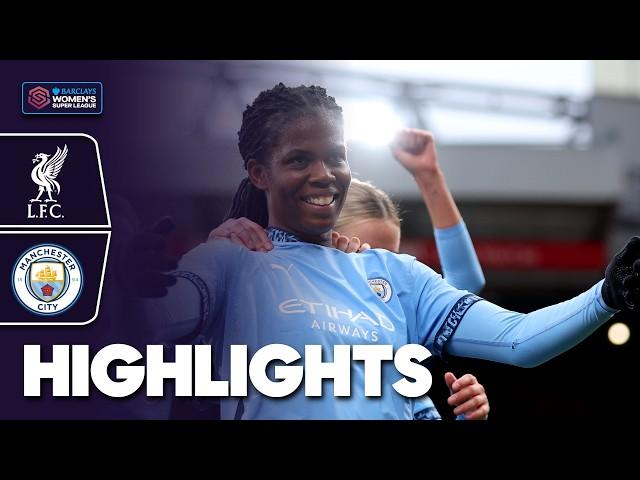 A strong finisher from Shaw | Liverpool v Manchester City Highlights | Barclays WSL 2024-25