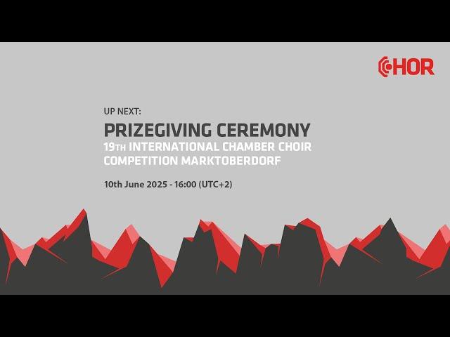 Internationaler Kammerchor-Wettbewerb Marktoberdorf 2025 - Prizegiving ceremony