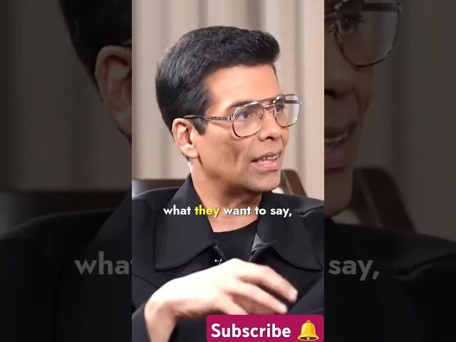 OMG 🪨Karan Johar open up about his reality #yt #shorts