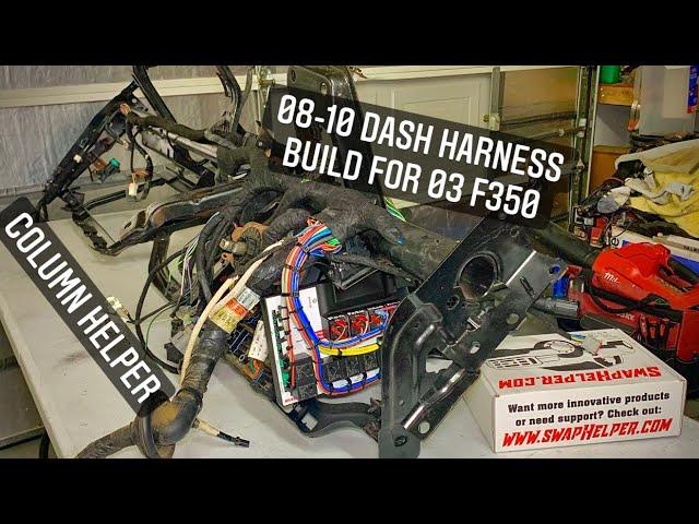 Building a 08-10 Dash Swap harness for a 02-04 Ford super duty with a How to 02-07 mount fuse box
