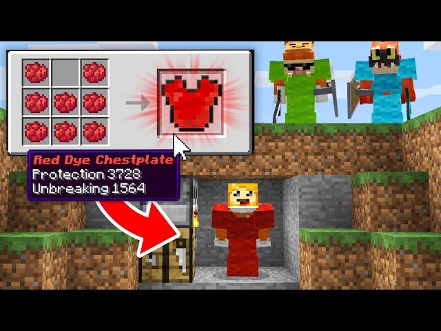 minecraft manhunt but DYE can craft CUSTOM ARMOR