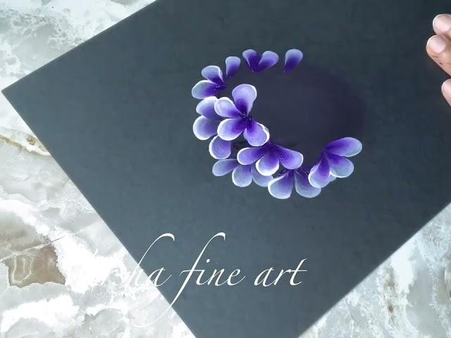 One Stroke Hydrangea Flower Painting Tutorial | Easy Acrylic Floral Art