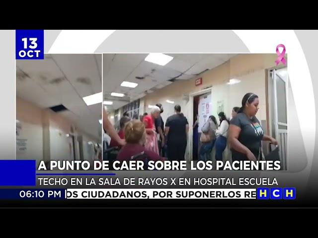 ¡A punto de caerse! El cielo falso del Hospital Escuela de Tegucigalpa