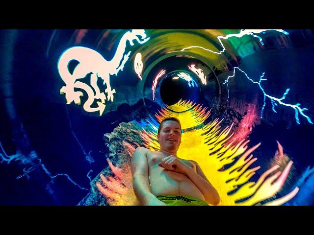 Colorful FIRE Water Slide at Hallenbad Vreden Aquatic Center