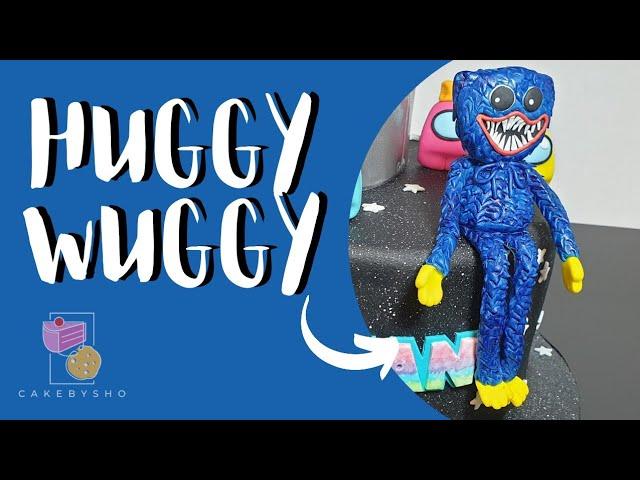 How to make a Huggy Wuggy (Poppy Playtime) cake topper