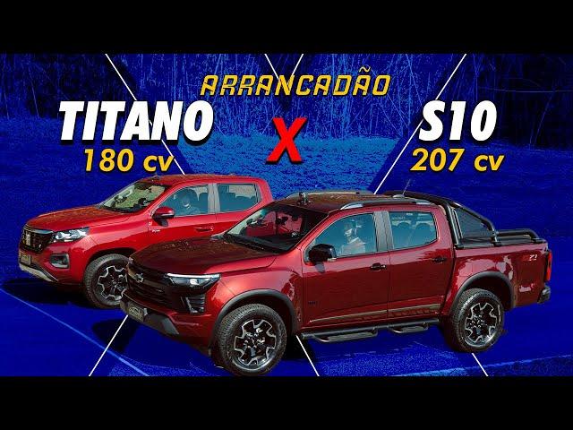 CHEVROLET S10 X FIAT TITANO NO ARRANCADÃO! Qual picape TURBODIESEL anda mais rápido na reta?