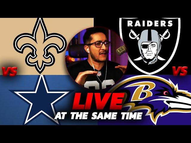 Saints vs Cowboys + Raiders vs Ravens