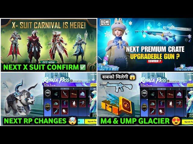  Omg ! Glacier Event  A10 Royal Pass Big Changes | BGMI Next X Suit Leaks | Next Premium Crate Gun