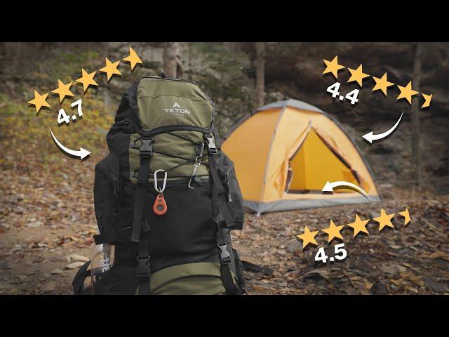 BACKPACKING with the HIGHEST RATED GEAR on Amazon