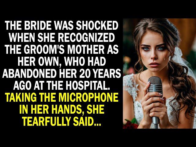 The bride was shocked when she recognized the groom's mother as her own, who had abandoned her...