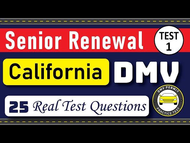 California DMV Written Test 2024 | DMV Senior Written Test 2024 | DMV Renewal For Seniors