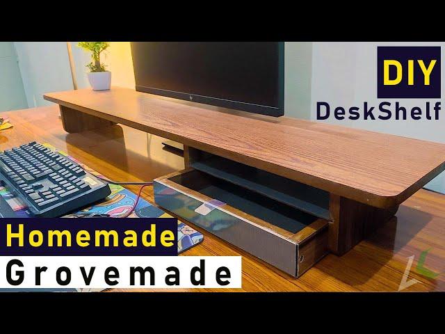 DIY DESK SHELF | Built-in DRAWER | Affordable Desk Setup Upgrade | with basic tools only !