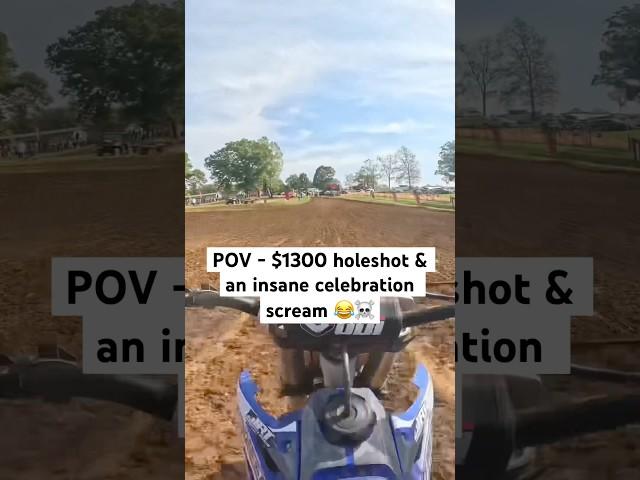 POV - Pulling a $1300 Holeshot! #gopro #motocross #2stroke #holeshot #racing #dirtbike #pov #moto