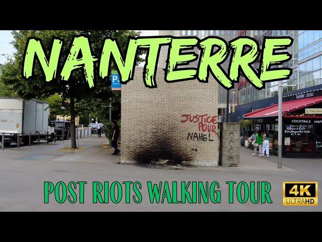 [4K]  Nanterre Walking Tour | Exploring Paris' banlieue after Nahel Merzouk's Tragic Event ‍️