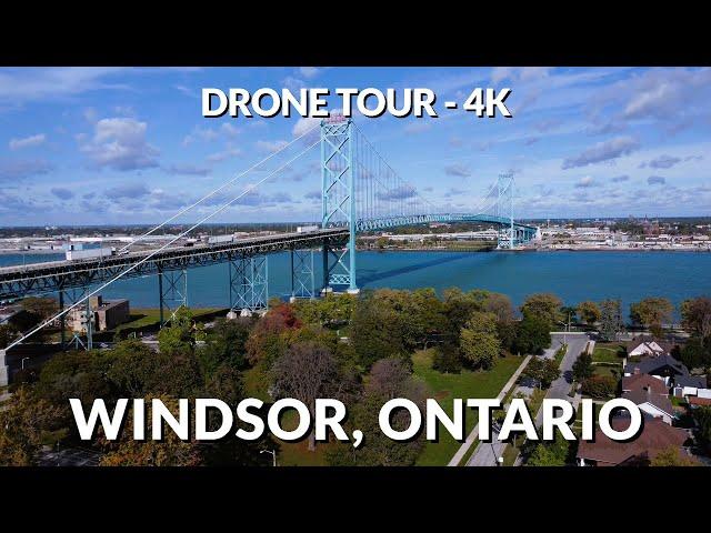 Windsor Unveiled: A Majestic 4K Drone Journey Through Ontario's Crown Jewel