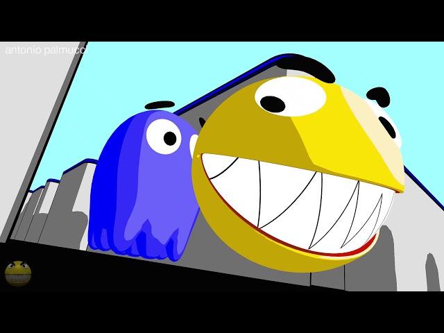 Pacman cartoon - 2d vs 3d