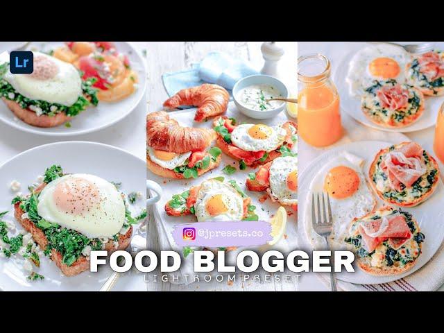 How to edit FOOD BLOGGER Preset | Lightroom Tutorial + Free Preset (DNG) | JPresets