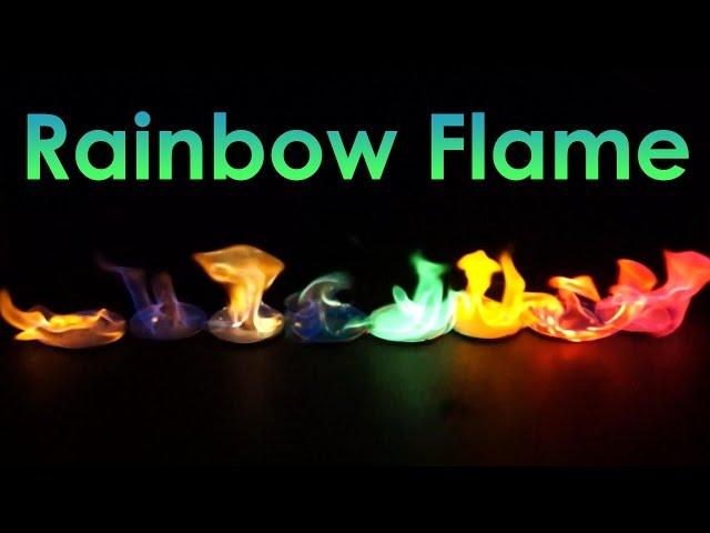 Rainbow Flame! Coloured Fire Experiment!