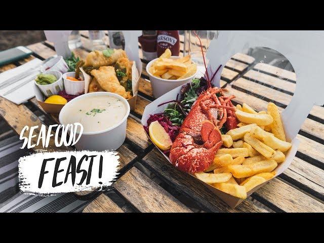 Trying the BEST SEAFOOD in SCOTLAND! - Fresh Lobster & Chips  (Fife, Scotland)